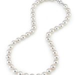 9.5-10mm japanese akoya white pearl necklace- aaa quality VSPMXUQ