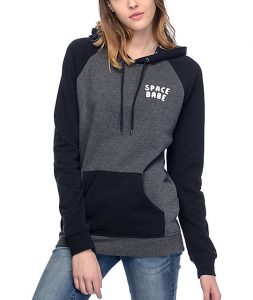 a-lab larissani space babe black u0026 charcoal womens hoodie GMNLCIV