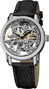 akribos xxiv womenu0027s akr431ss stainless swiss automatic skeleton watch IZNUFDA