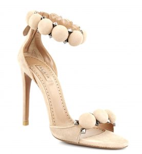 alaia shoes alaïa alaia nude studded suede new light mauve/nude sandals ... WCONAQU