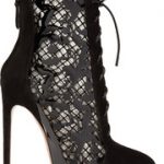 alaia shoes alaïa laser-cut suede and patent-leather ankle boots DUCZWBI