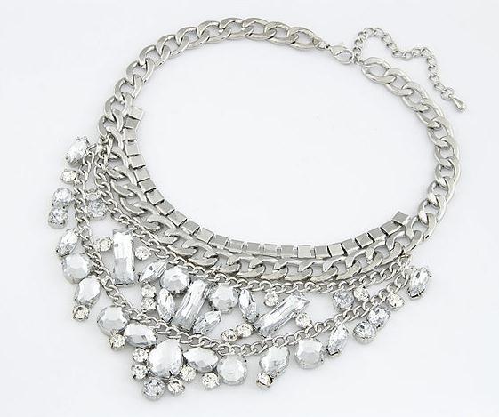 aliexpress.com : buy fashion necklaces for women 2015 chunky bib rhinestone TNSJXSA