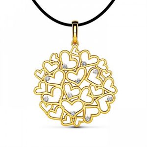 alona gold pendant QCBASNN