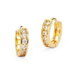 amazon.com: 14k gold plated brass baby channel huggy girls earrings: jewelry IEMDJRX