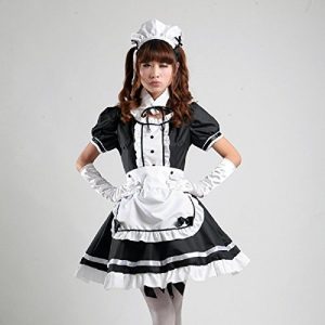 amazon.com: coconeen anime cosplay costume french maid outfit halloween:  clothing HTOKEDP