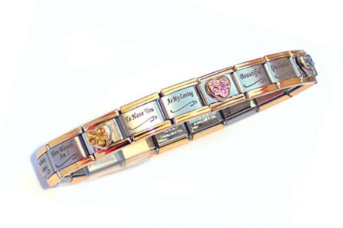 amazon.com: special sister gold edge italian charm bracelet: italian style  charm FHSNGOL