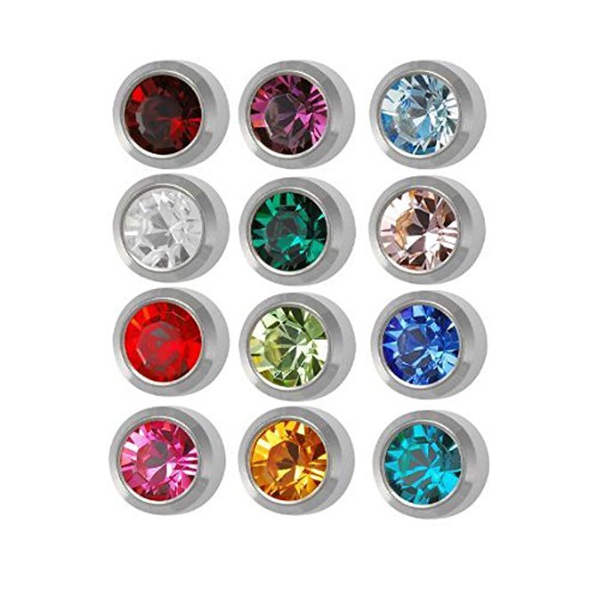 amazon.com: surgical steel 4mm ear piercing earrings studs 12 pair mixed IRPFORE