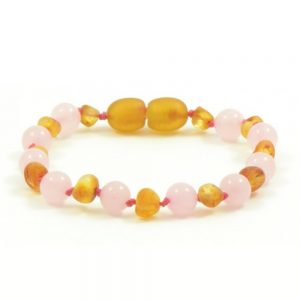 amber bracelet unpolished honey amber and rose quartz mix bracelet / anklet KCIOZHG