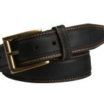 american endurance menu0027s padded full leather belt and roller buckle JZFEGQY