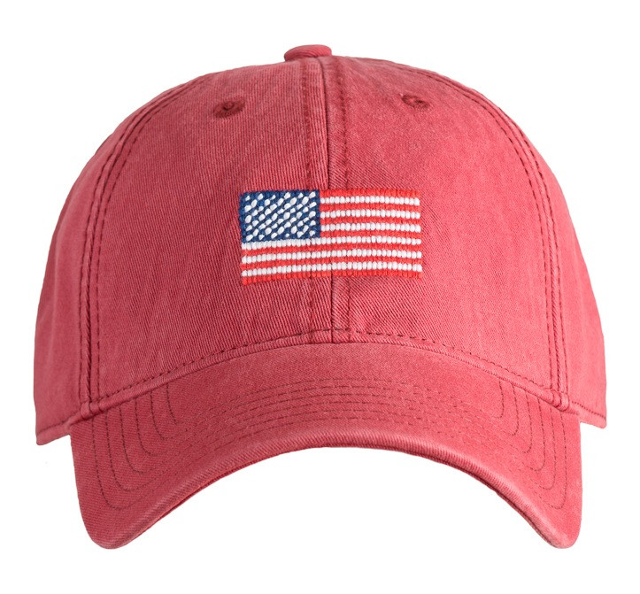 american flag baseball cap on weathered red on harding-lane FRIZOEB