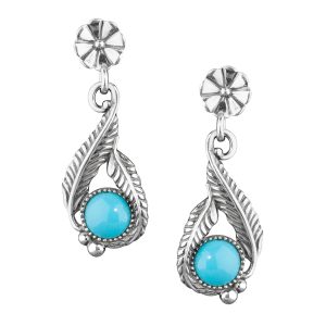 american west sterling sleeping beauty turquoise earrings NKEJORY