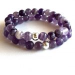 amethyst bracelet genuine amethyst bracelets, purple stone stack bracelets, beaded gemstone  jewelry XTEHXQQ