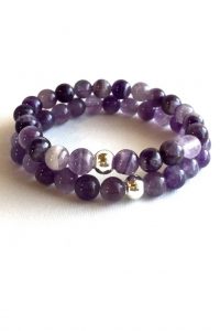 amethyst bracelet genuine amethyst bracelets, purple stone stack bracelets, beaded gemstone  jewelry XTEHXQQ