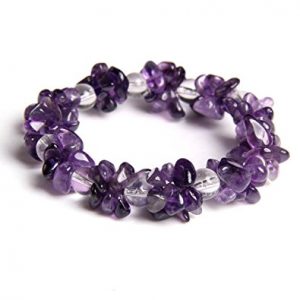 amethyst bracelet healing crystal chip semi precious gravel handmade stone  beads XDJPFGD