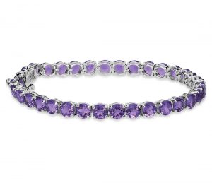 amethyst bracelet in sterling silver (5mm) AVAXNPD