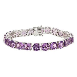 amethyst bracelet in sterling silver KEAEBDB