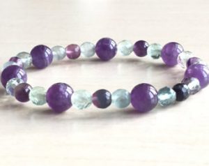 amethyst bracelet,rainbow fluorite bracelet, colorful fluorite jewelry,6mm  fluorite bracelet,natural OTHTBMR