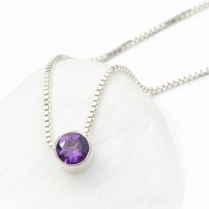 amethyst jewellery amethyst necklace february birthstone SEUVBTH