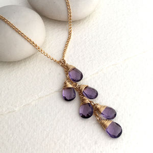 amethyst jewellery cape amethyst lariat necklace - necklaces u0026 pendants MAINTZH