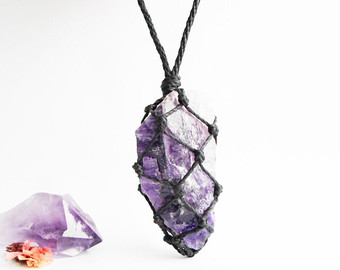 amethyst necklace, amethyst, amethyst pendant, raw amethyst necklace,  amethyst jewelry, purple DJHMFJX