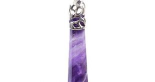 amethyst necklace natural amethyst gemstone hexagonal pointed reiki chakra pendant necklace  20 ZYCWAFL