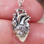 anatomical heart necklace sterling silver | heart jewelry | heart necklace PLEHUTW