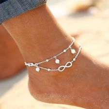 ankle chain fashion ankle bracelet women 925 sterling silver anklet foot jewelry chain ZNIZTAS