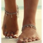 ankle chain fashion-women-anklet-heart-bead-tassel-ankle-bracelet- ZSOWULP