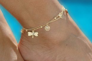 ankle chain mystic double chain gold tone anklet - ankle bracelet, gold ankle bracelet, JBQVOXP
