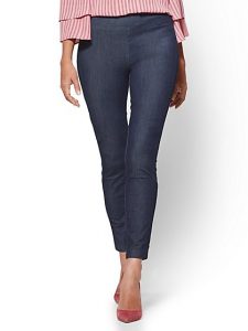 ankle pants 7th avenue pant - high-waist pull-on ankle - navy - new york ... ZKHUOHM