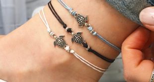 anklet bracelet sea turtle ankle bracelet, silver anklet, beaded anklet, black anklet sky XKCNGJP