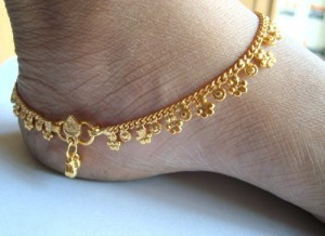 anklets gold 1 gm gold anklets with best quality KFMLAIU