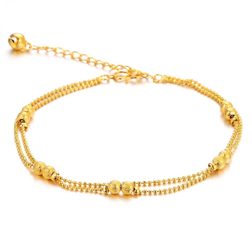anklets gold wholesale new fashion creative jewelry copper plated gold anklets design  novel HEKEOPI