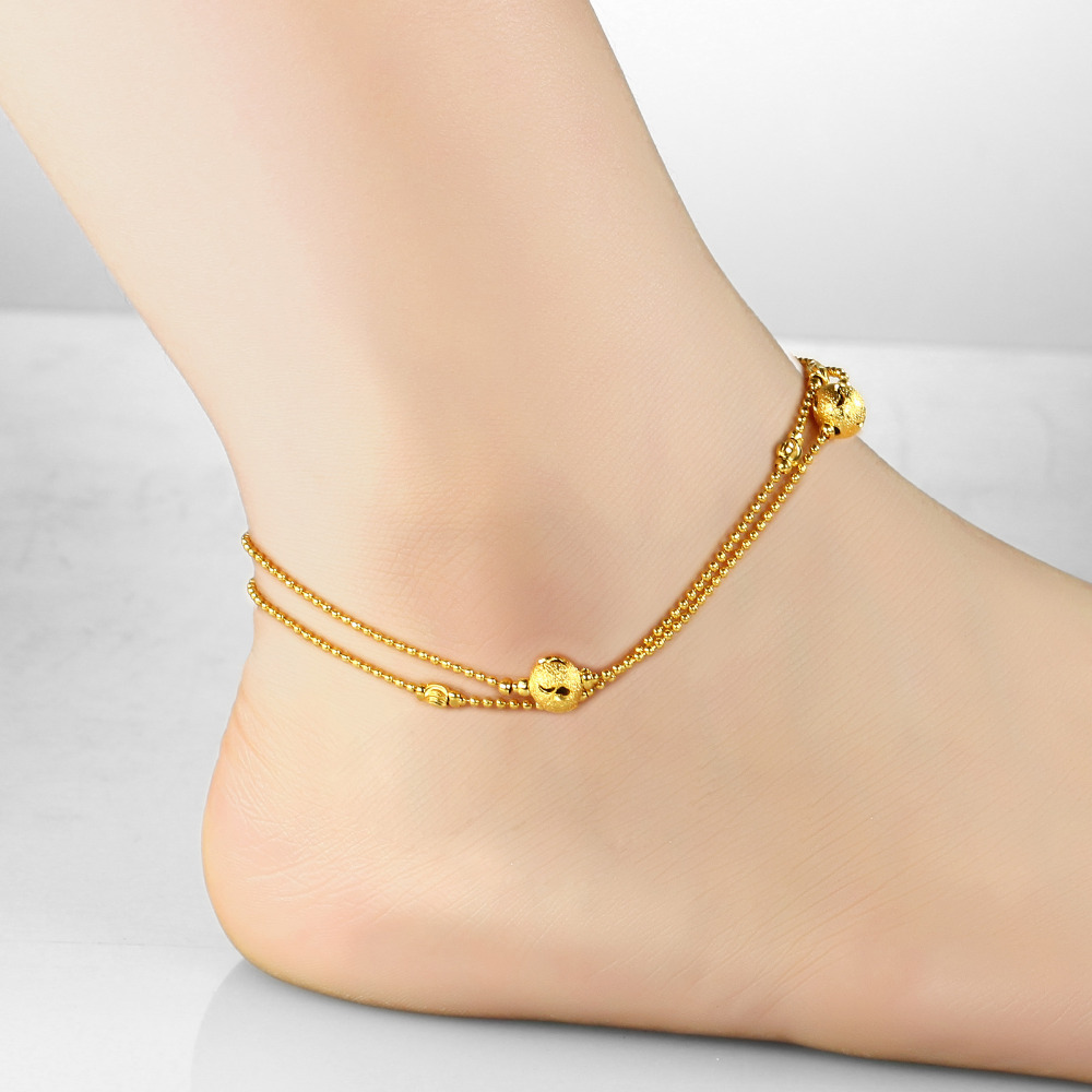 anklets gold womenu0027s brand new anklet bracelet gold color anklet fashion foot jewelry BEQNKJS