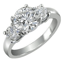 anniversary rings 18k white gold three-stone diamond anniversary ring RUOPLAD
