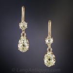 antique earrings 1.70 carat antique diamond earrings PCISSCH