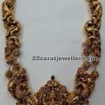 antique jewellery peacock nakshi long chain - jewellery designs PQNYWWT