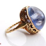 antique rings antique ring solid 18k gold 23ct natural blue sapphire size 4.75 us/ MVTYGJC