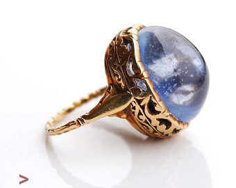 antique rings antique ring solid 18k gold 23ct natural blue sapphire size 4.75 us/ MVTYGJC