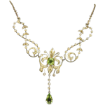 antique split pearl u0026 peridot necklace - rare u0026 divine! XOXEQQR