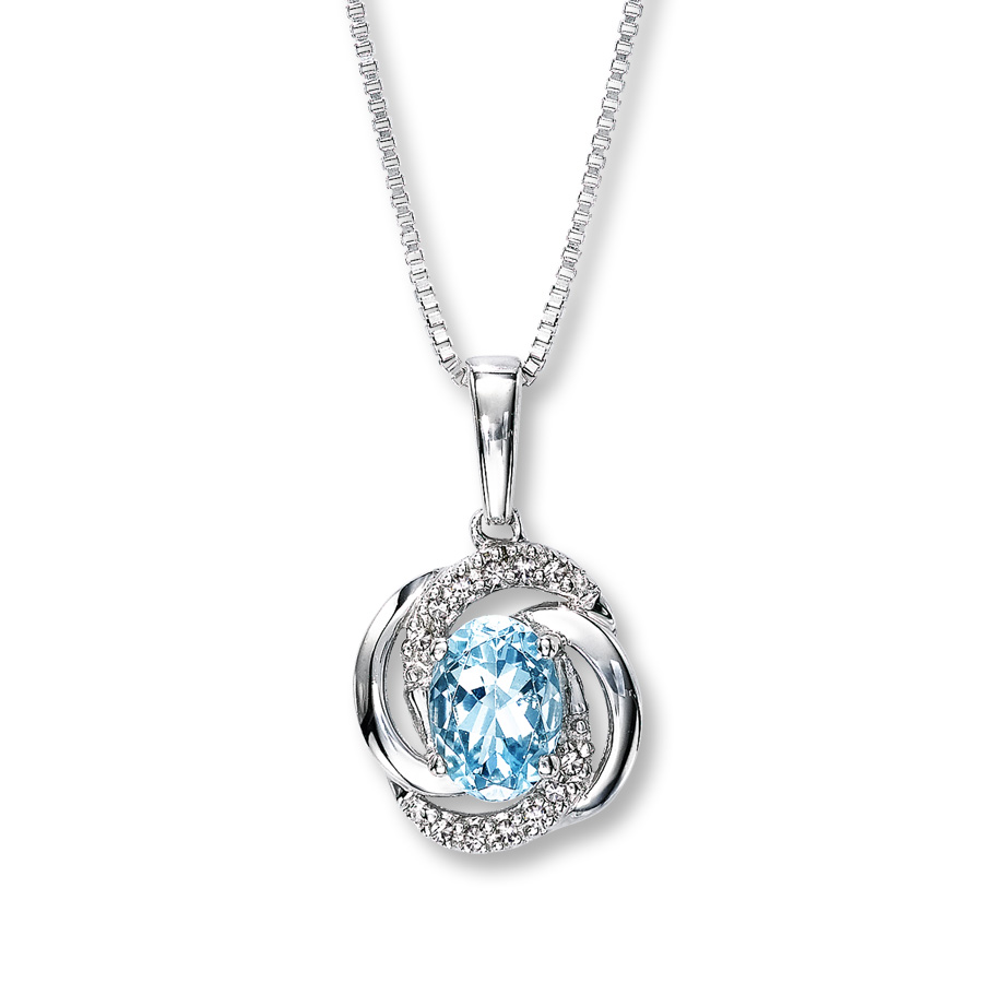 aquamarine jewelry aquamarine necklace diamond accents sterling silver JLBAHIR