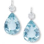 aquamarine jewelry diamond and pear shaped aquamarine earrings XJCETXA