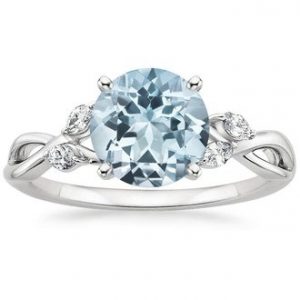 aquamarine rings 18k white gold. aquamarine willow ring AVVTJRC