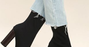 araceli black knit mid-calf high heel booties 1 BSVSHAA