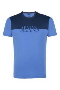 armani t shirts armani t-shirt men two tone cotton jersey crew neck t-shirt YMFDZJB