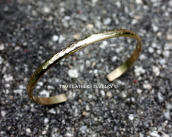 artisan jewelry gold cuff bracelet - 14k gold filled cuff bracelet - hammered cuff WAJXYWM