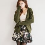 asian fashion v-neck knit button cardigan | korean fashion MQCSANP