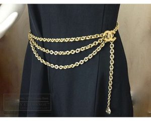 authentic chanel cc chain belt QJETEYK