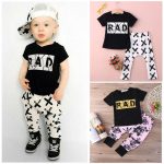 baby boy leggings new baby boy black tops t-shirt leggings pants trouser outfits set girls  clothes FCIYAGV