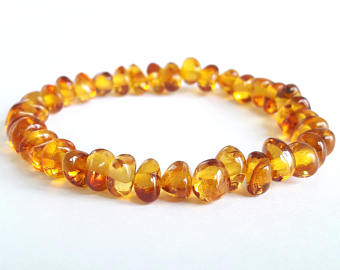baltic amber teething bracelet natural cognac amber bracelet for babies amber TCMWFOM
